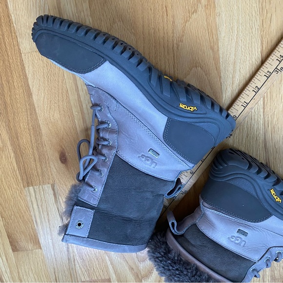 UGG Adirondack Waterproof Winter Charcoal and Gray  Lace-Up Boots - Picture 11 of 13